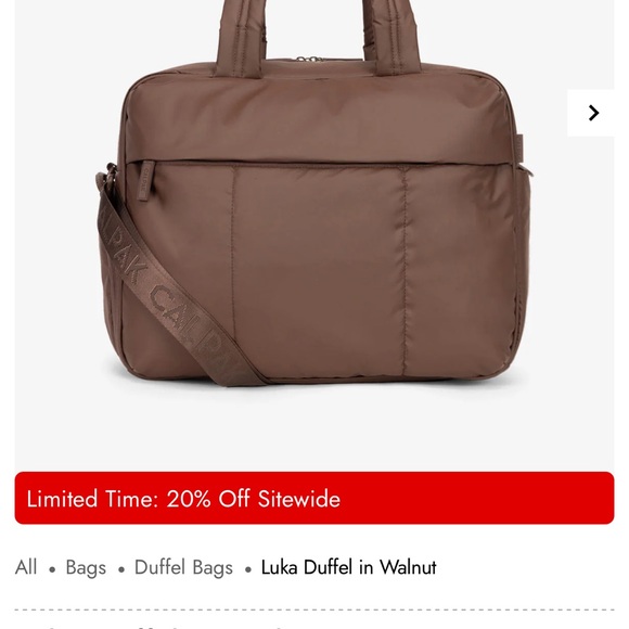 Calpak Luka duffel bag in Walnut - Picture 2 of 2